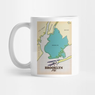 Brooklyn New York Map Mug